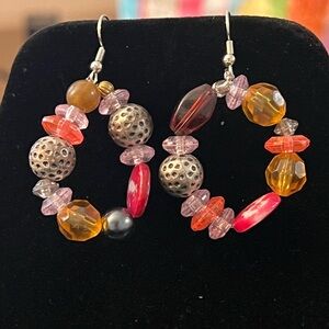 Vibrant Multicolor Beaded Earrings
